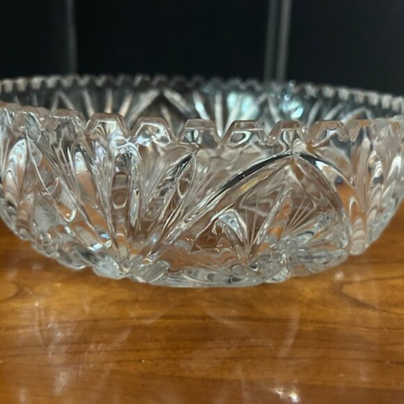 A SHOWPIECE -Royal Pinwheel by AVITRA - "Old Money" Large Crystal Bowl-SPARKLING - Picture 7 of 10